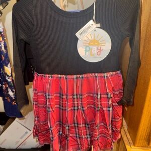Play by Little Sleepies Plaid Bodysuit Dress